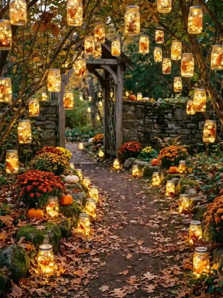 2. Glowing Mason Jar Garden Lanterns