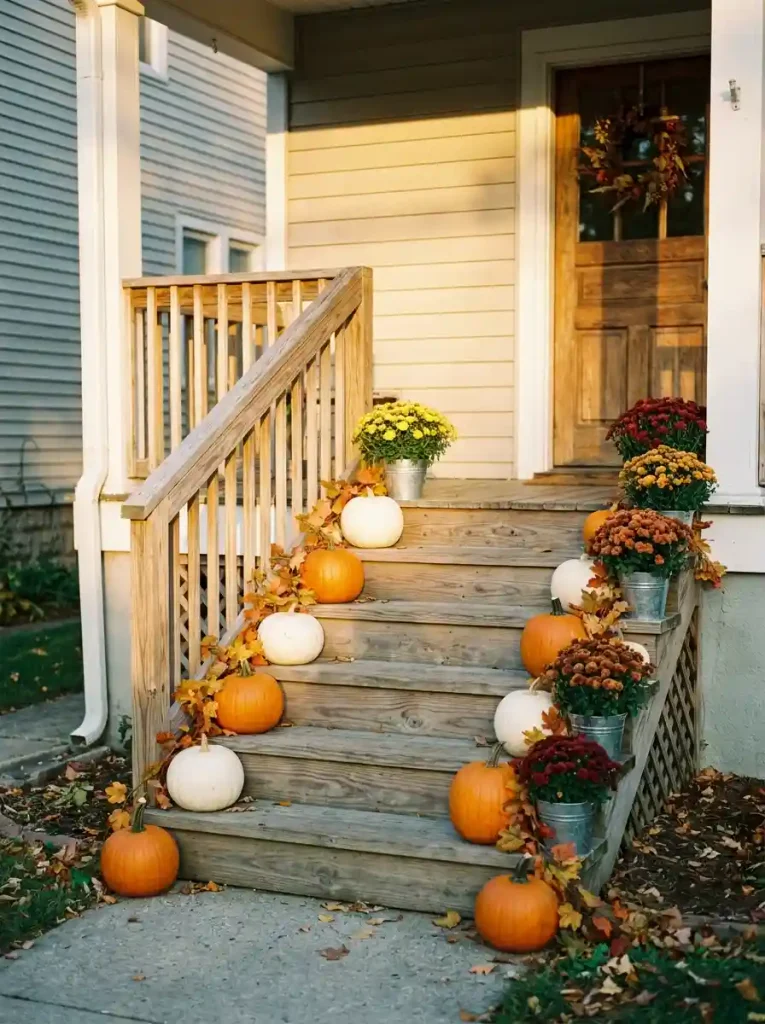 2. Turn Your Steps Into a Pumpkin-Lined Path