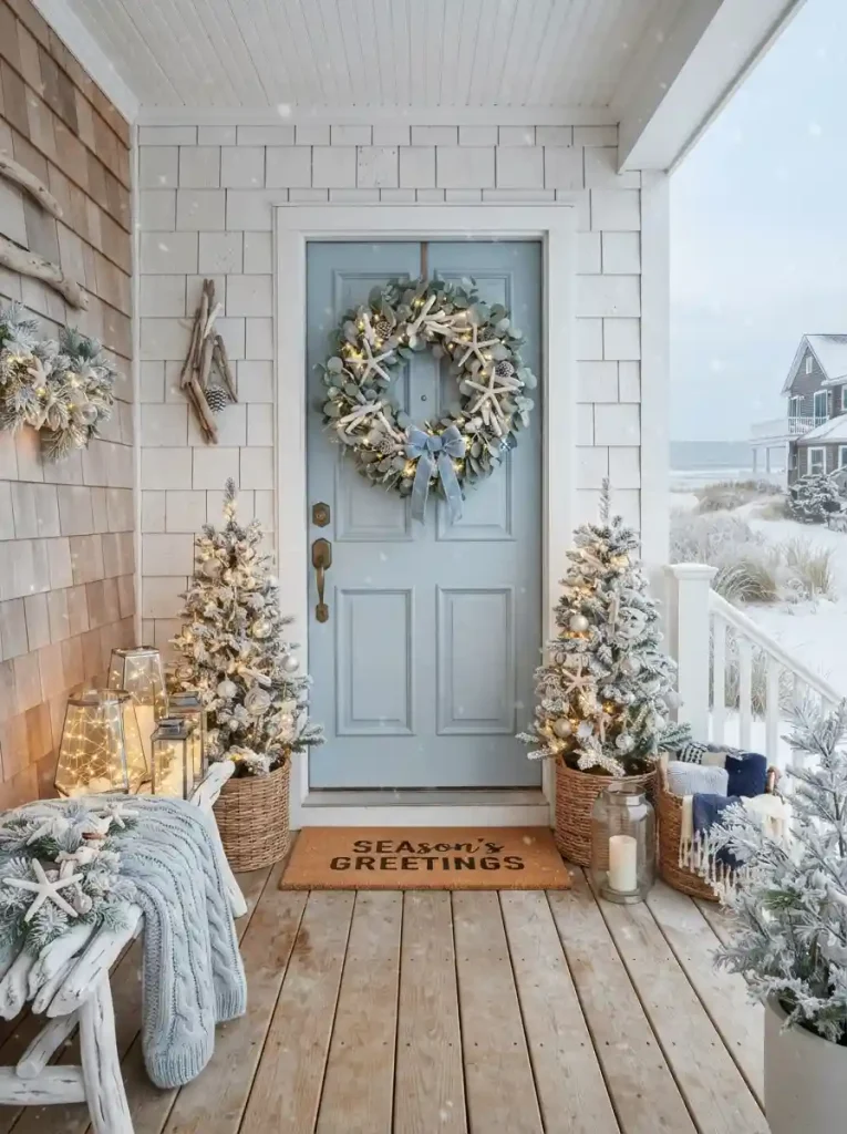 21. Blue and Silver Coastal Christmas