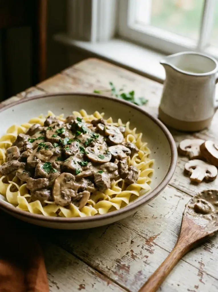 3. One-Pot Beef and Mushroom Stroganoff