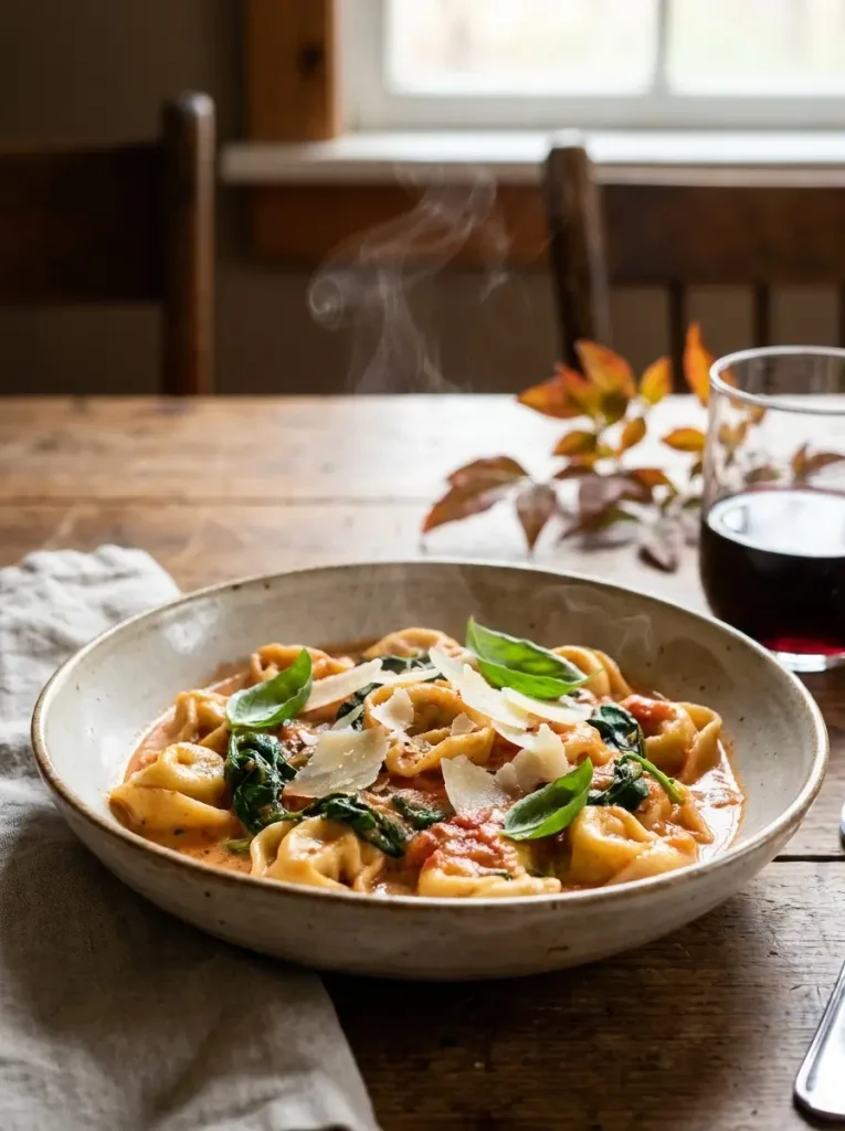 3. One-Pot Tomato Basil Tortellini