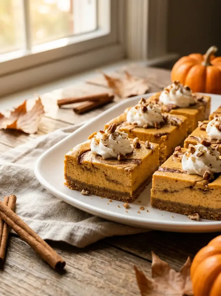 4. Pumpkin Spice Cheesecake Bars