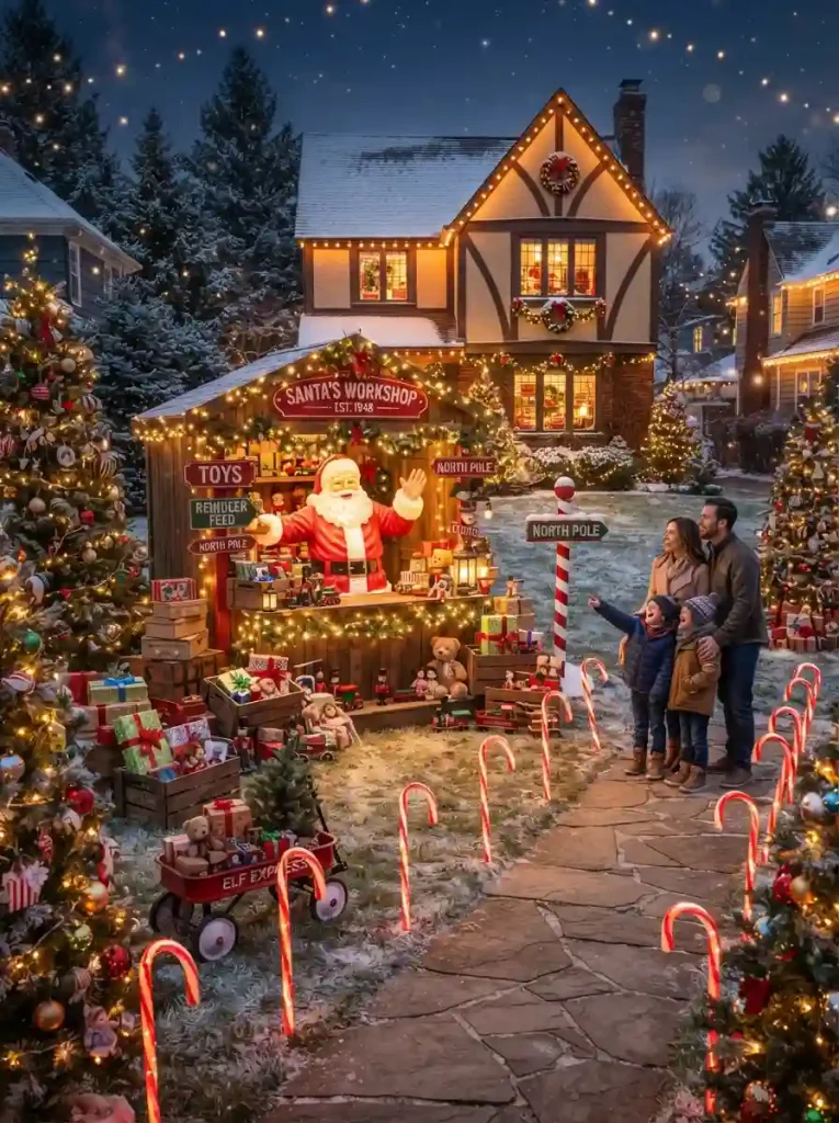4. Santa’s Workshop on the Lawn