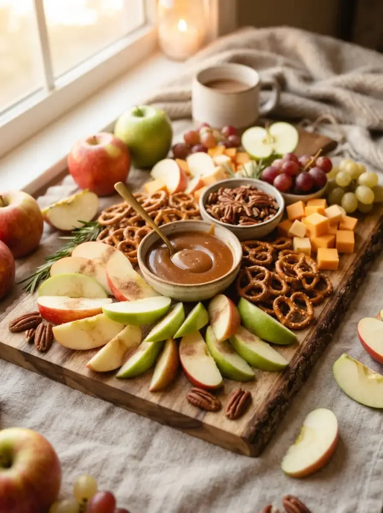 5. Caramel Apple Snack Board