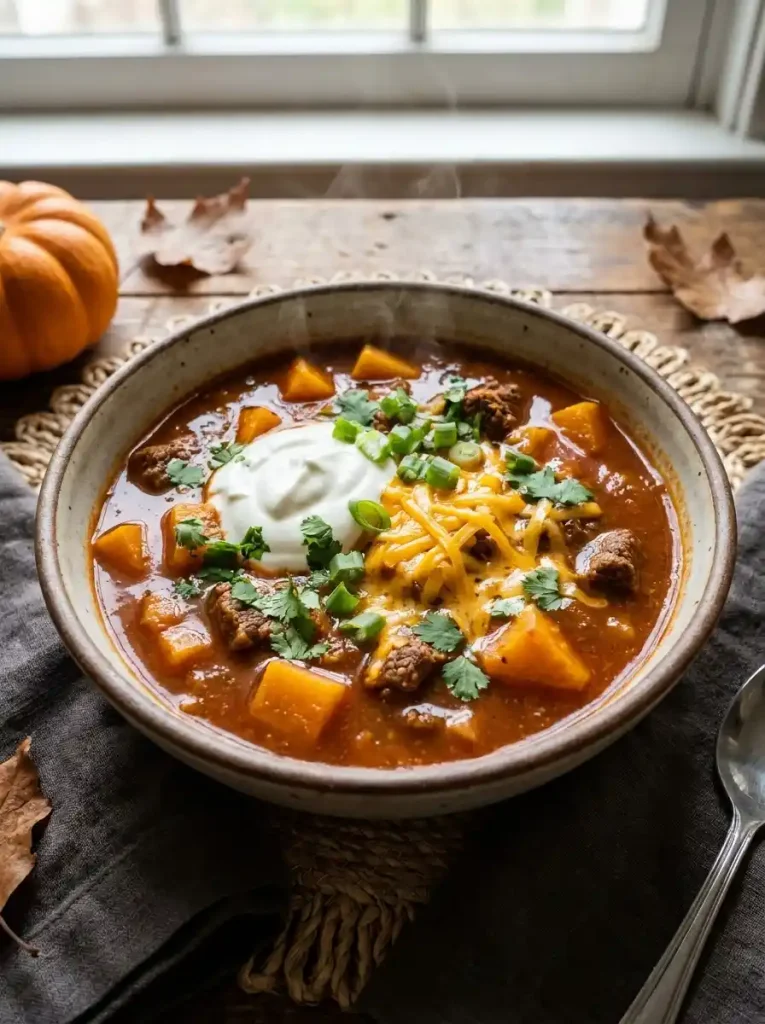 5. Cozy Beef and Butternut Squash Chili