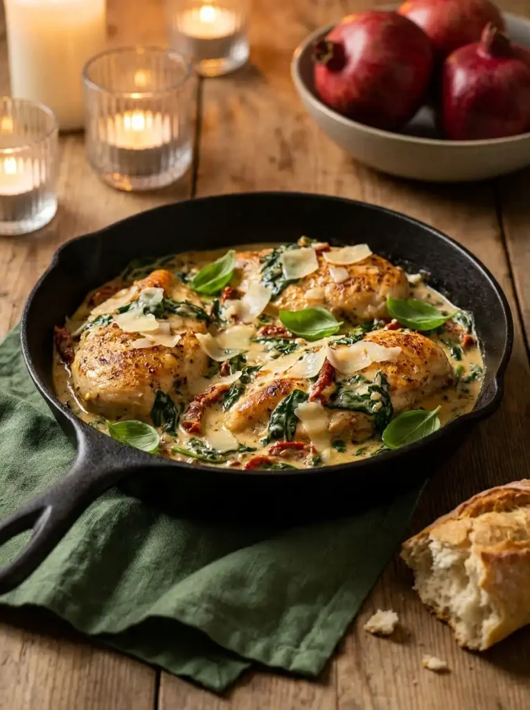 5. Creamy Tuscan Chicken Skillet