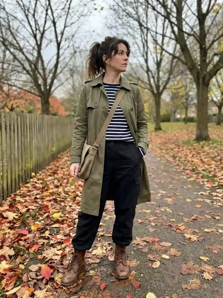 6. The Olive Utility Trench for Cool-Girl Layering