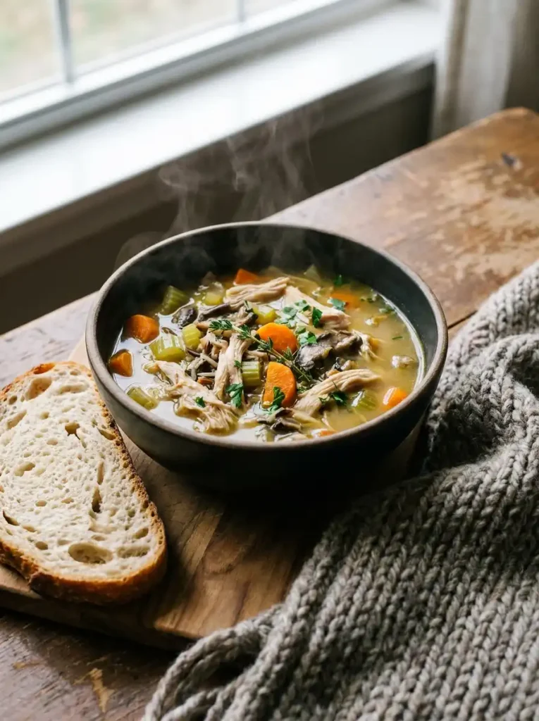 8. Cozy Chicken and Wild Rice Soup