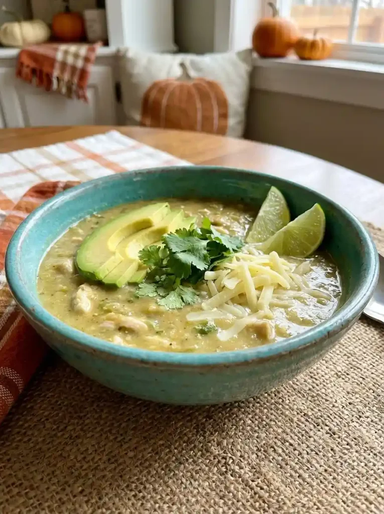 8. Creamy Green Chile Chicken Chili