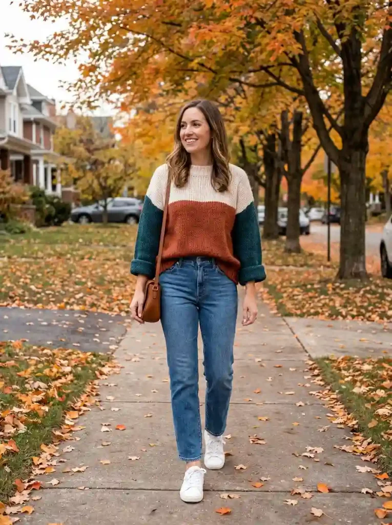 8. Statement Color-Block Knit