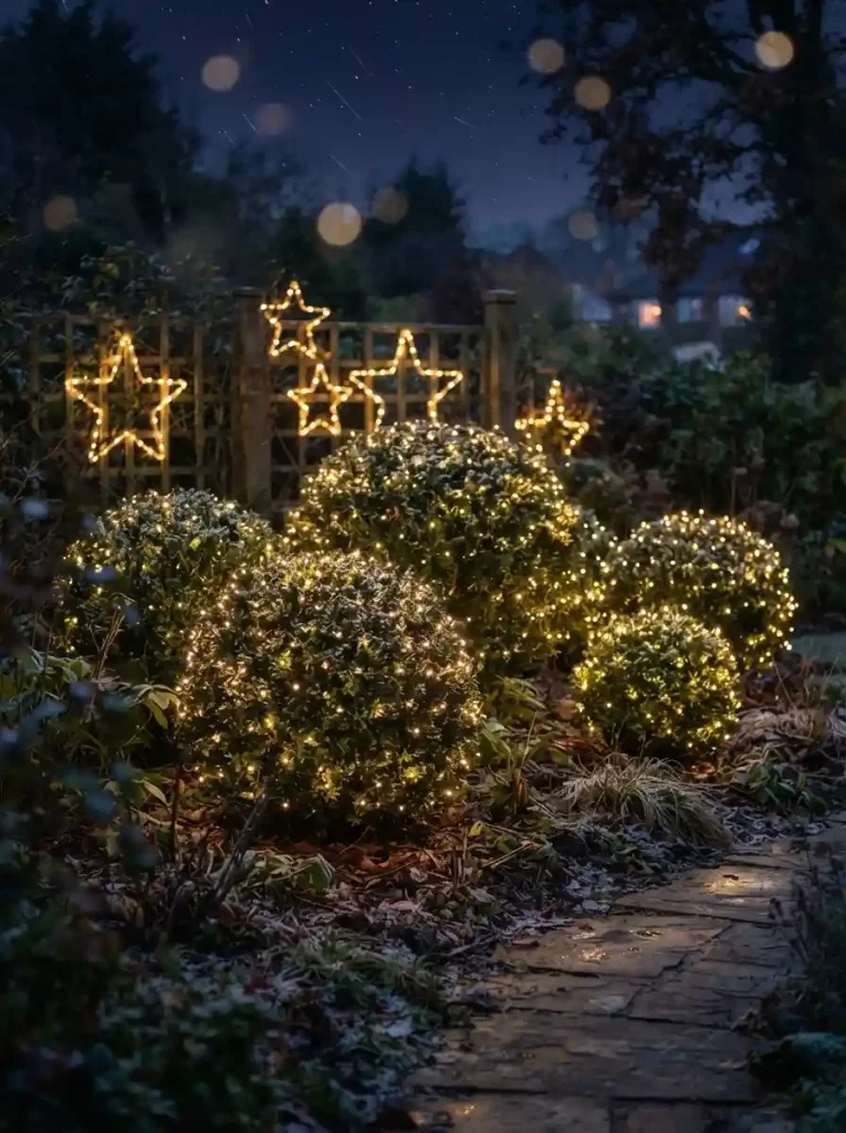 8. Twinkling Shrubs That Look Like Winter Stars