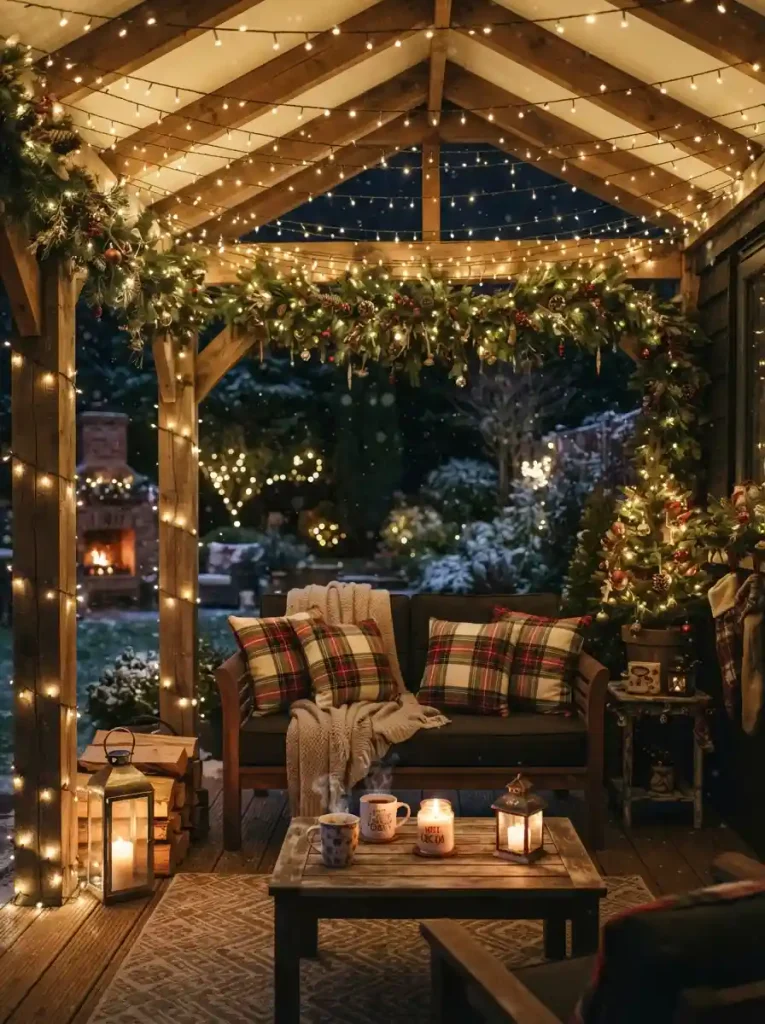 9. A Patio Made for Cozy Christmas Nights