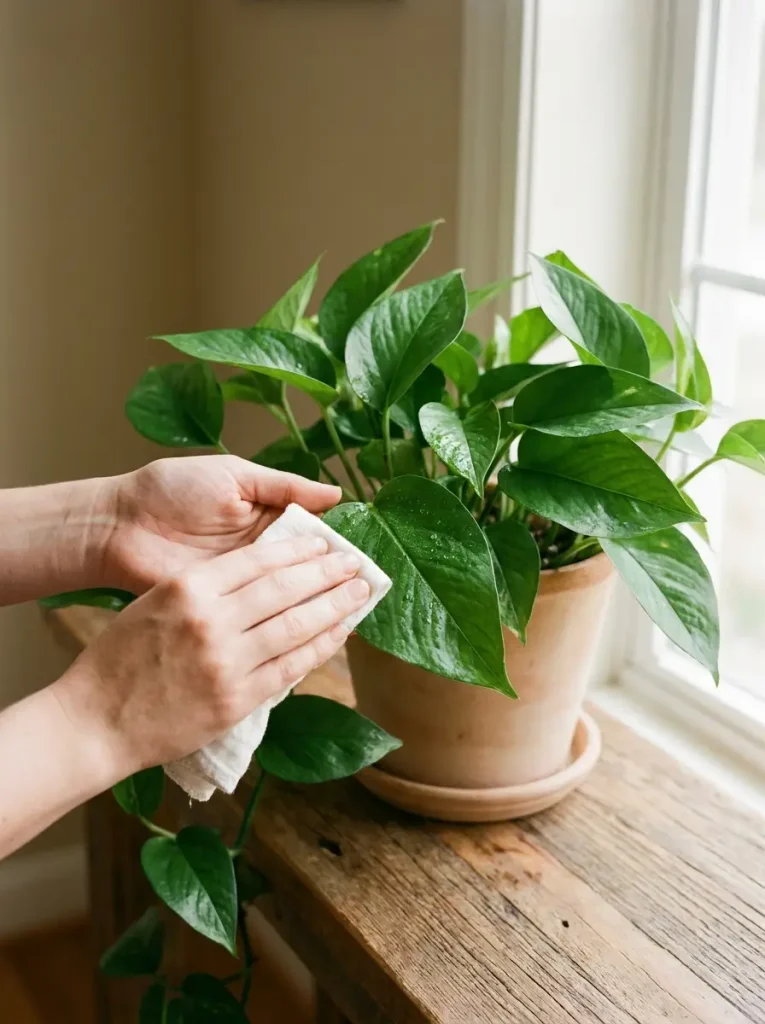 9. Clean Dust From the Leaves