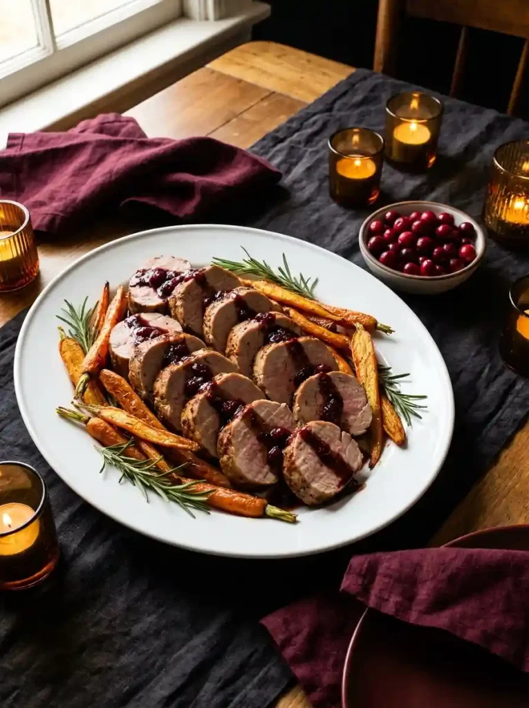 9. Cranberry Balsamic Pork Tenderloin