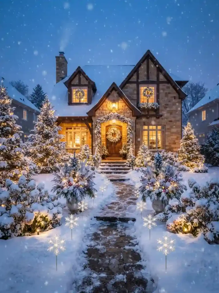 9. Peaceful Winter Wonderland Yard