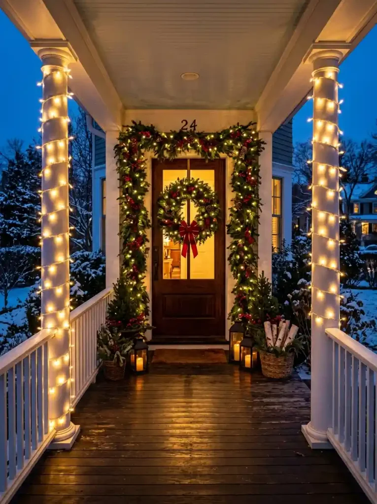1. The Porch That Glows Like Christmas Morning