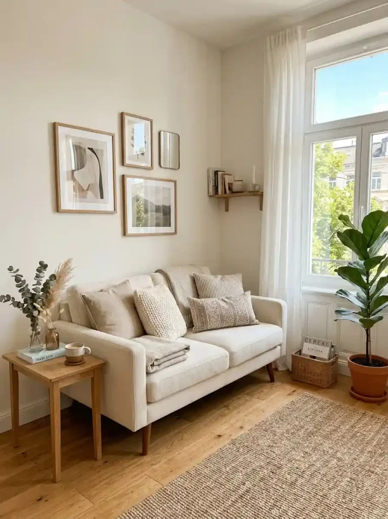 1. Choose a Slim Sofa That Fits the Room
