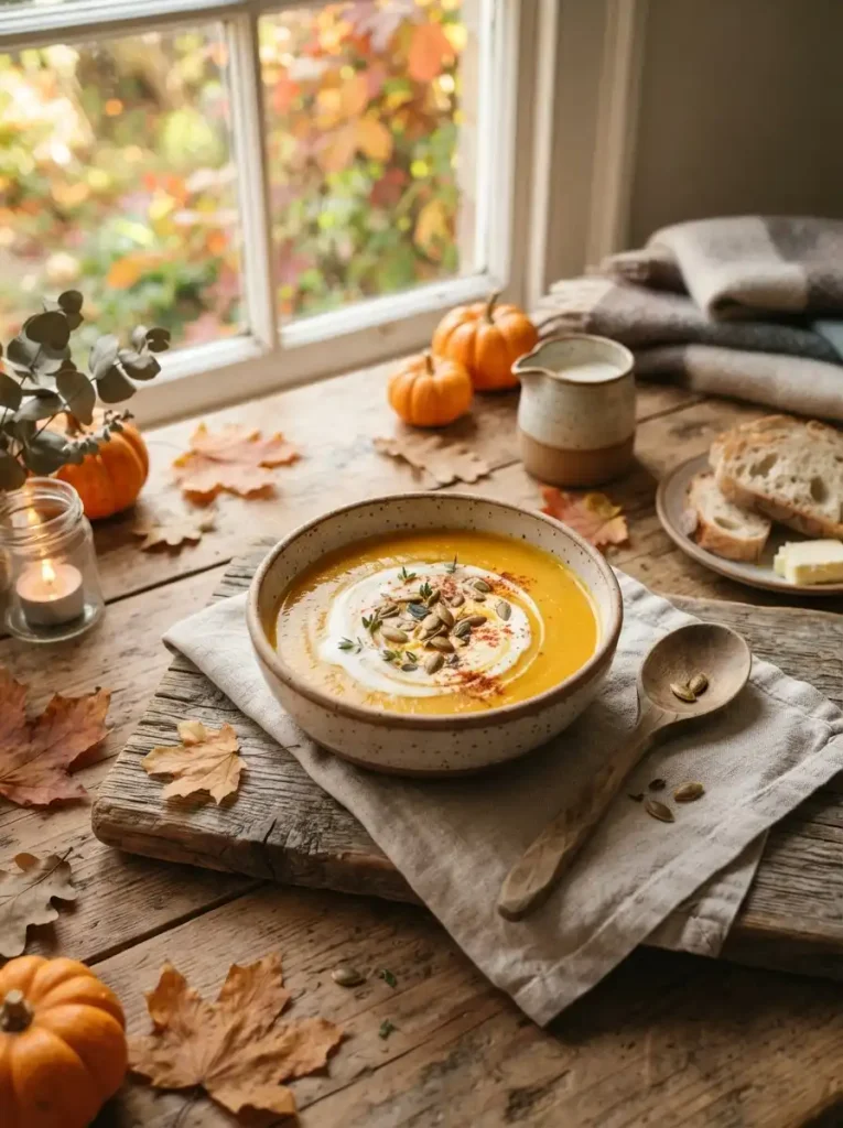 1. Creamy Pumpkin and Carrot Soup