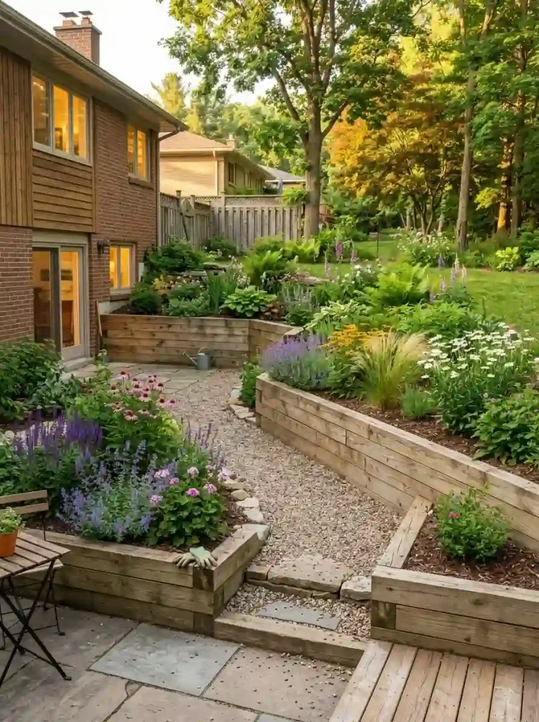 1. Create a Low Timber Step Wall