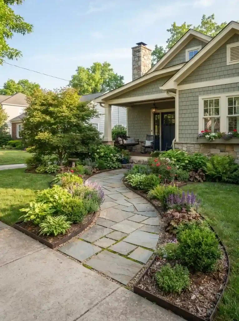 1. Create a welcoming curved walkway