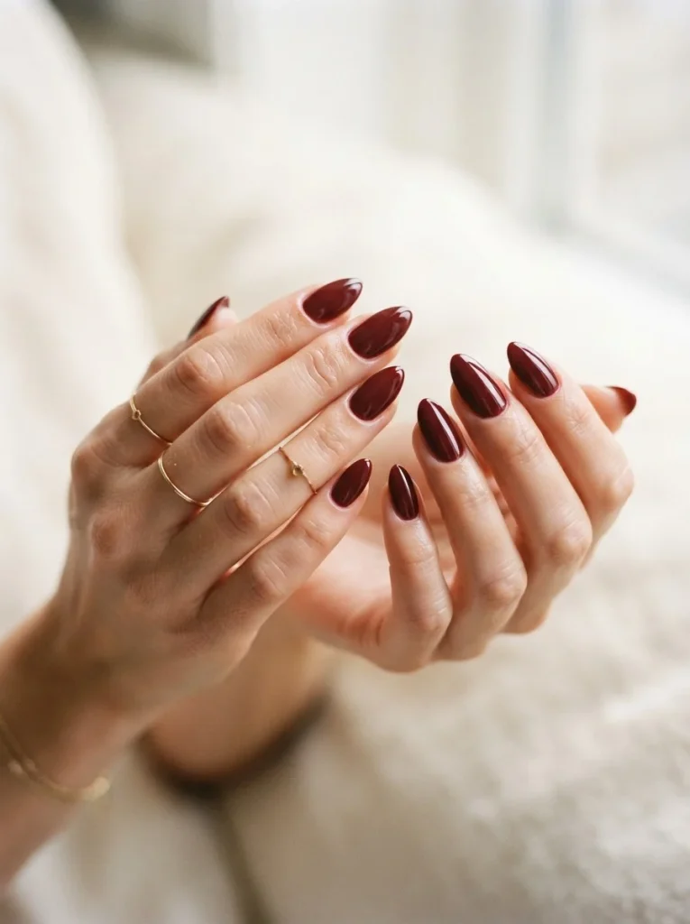 1. Glossy Burgundy Almond