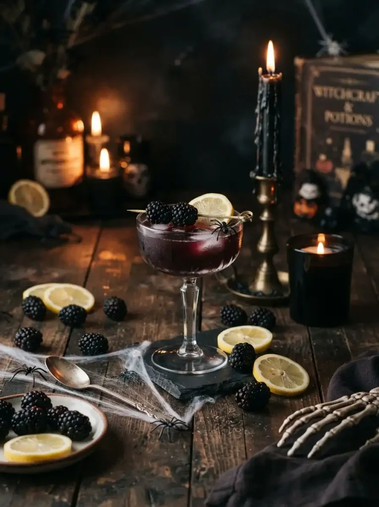 1. Midnight Berry Halloween Cocktail