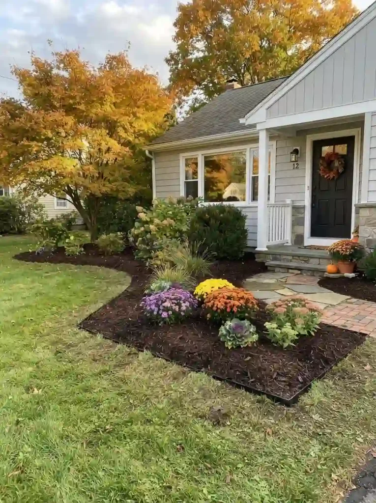 1. Refresh Existing Garden Beds With Fall-Colored Mulch