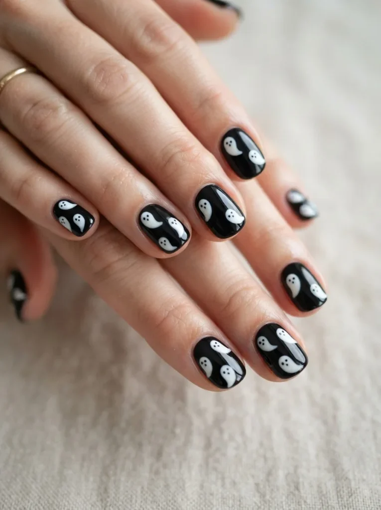 1. Tiny Ghosts on a Midnight Black Base