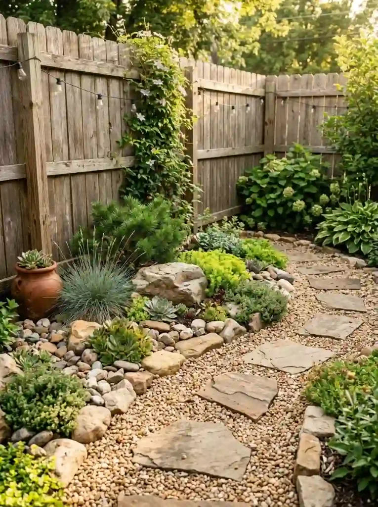 1. Turn an unused corner into a mini rock garden