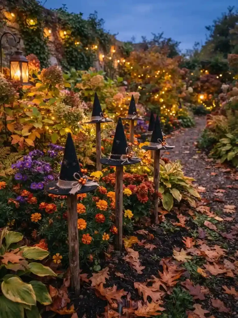 1. Witch Hat Garden Stakes