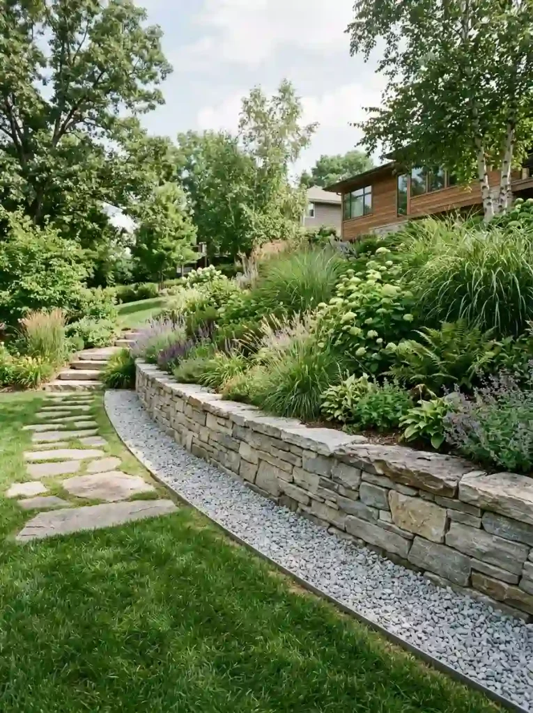 10. Add a Gravel Drainage Strip Along the Wall