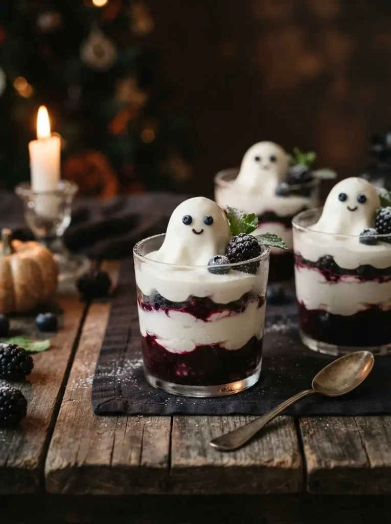 10. Blackberry Ghost Yogurt Cups