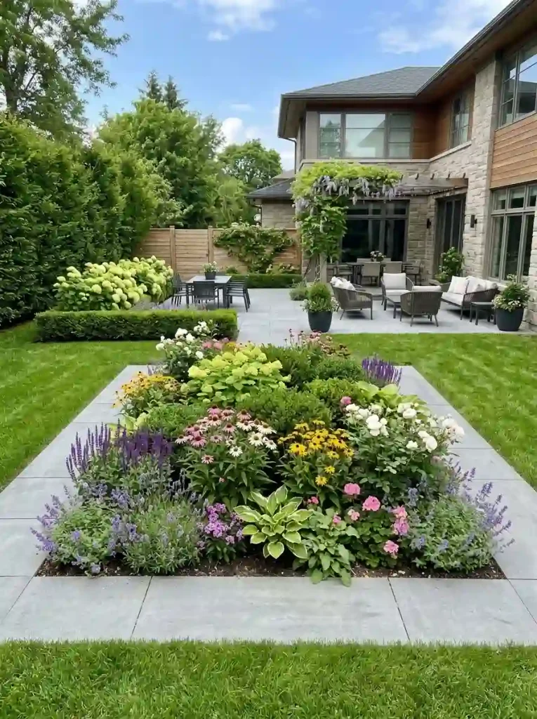 10. Flat Paver Garden Borders