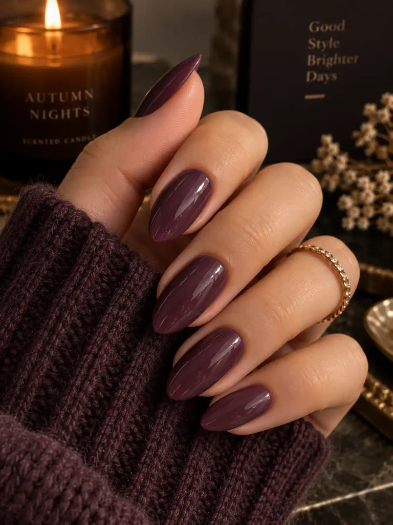 10. Smoky Plum Nails