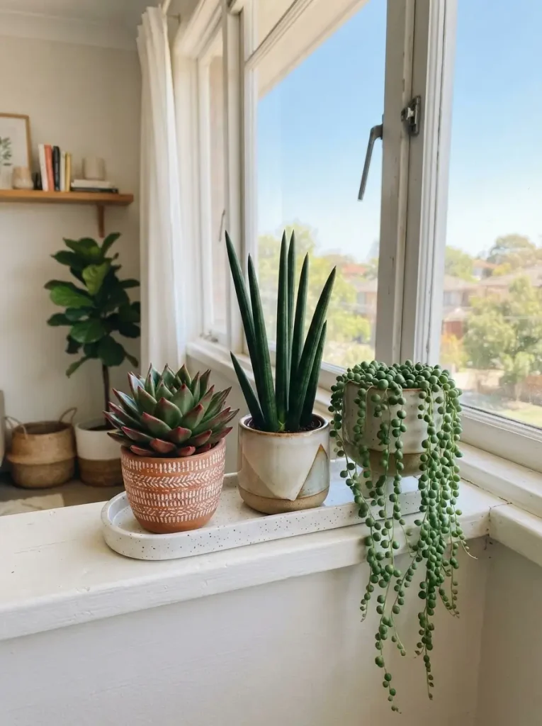10. Succulent Windowsill Trio