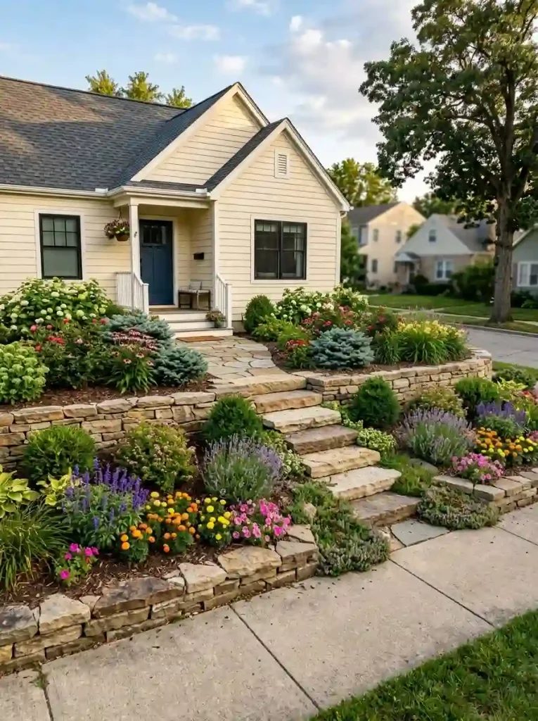 10. Turn a small slope into a terraced garden