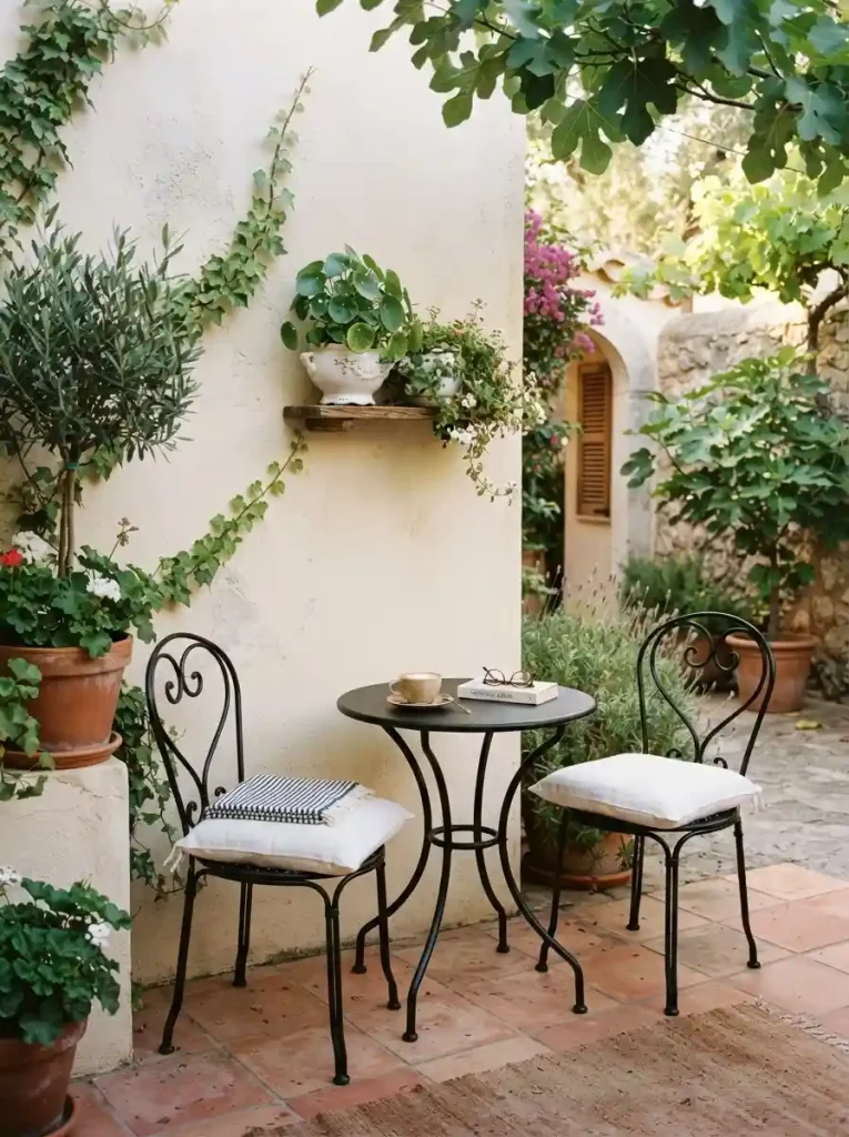 11. Black Metal Bistro Set