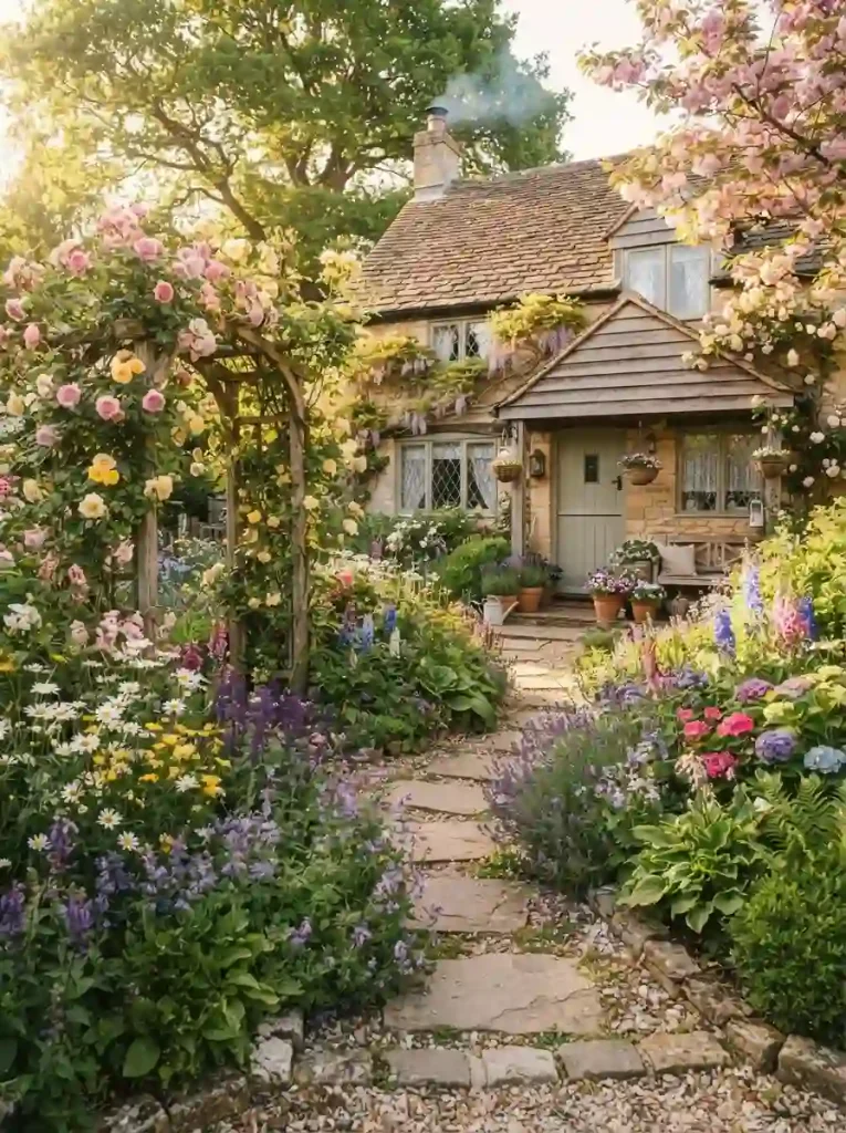 11. Build a Cottage-Style Front Garden With Informal Planting
