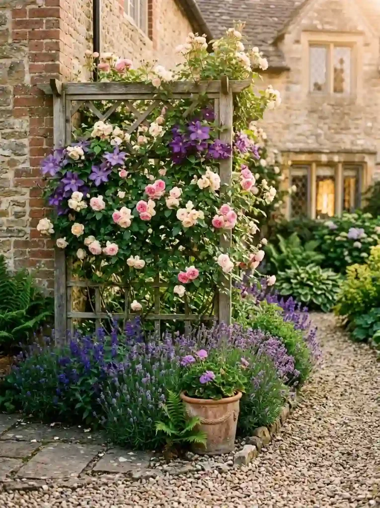 11. Cover a Wall With Climbing Flowers