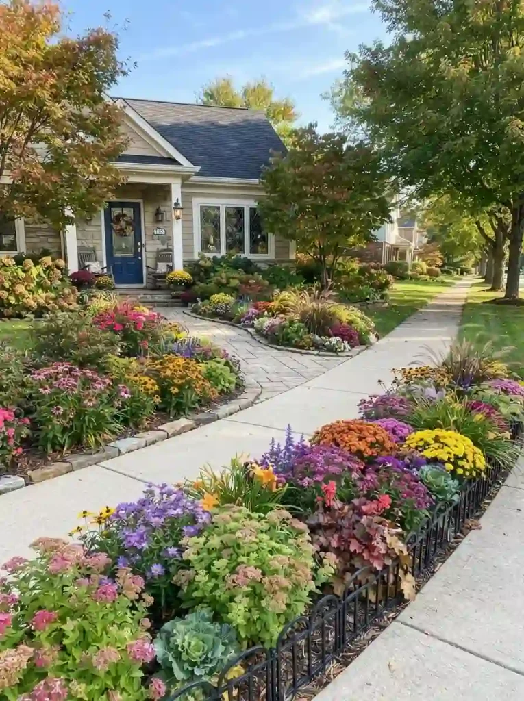 11. Create a Welcoming Entry With Seasonal Color
