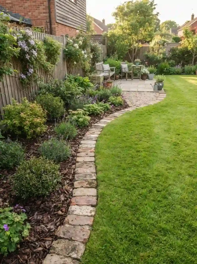 11. Define a tiny lawn with a simple curved border