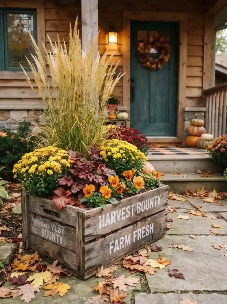 11. Fill a Reclaimed Crate With Seasonal Plants