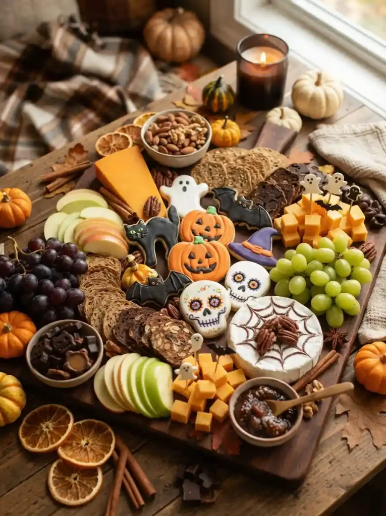 11. Halloween Cookie and Cheese Board
