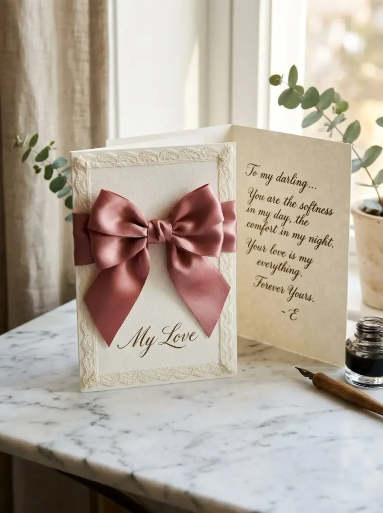 11. Satin Bow Lingerie Card