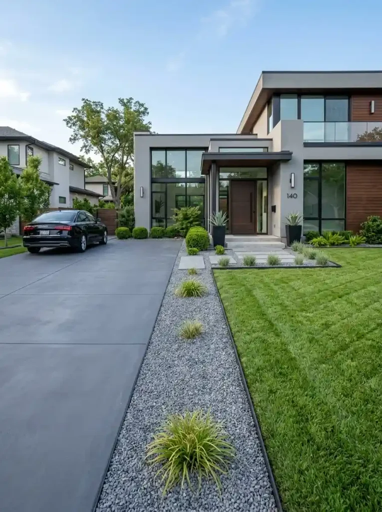 11. Separate Your Lawn From the Driveway With Gravel