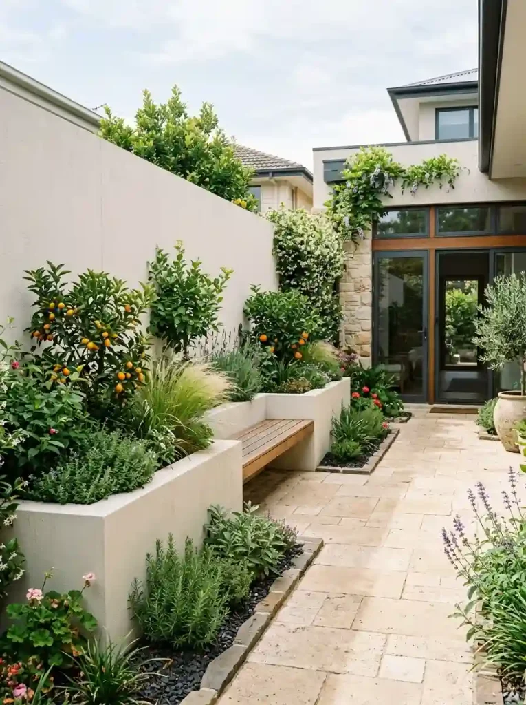 12. Add Built-In Border Planters