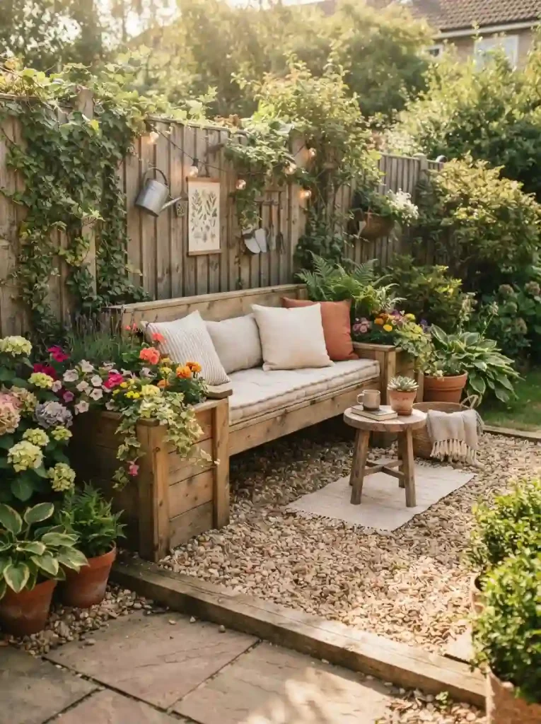 12. Add a DIY Planter Bench