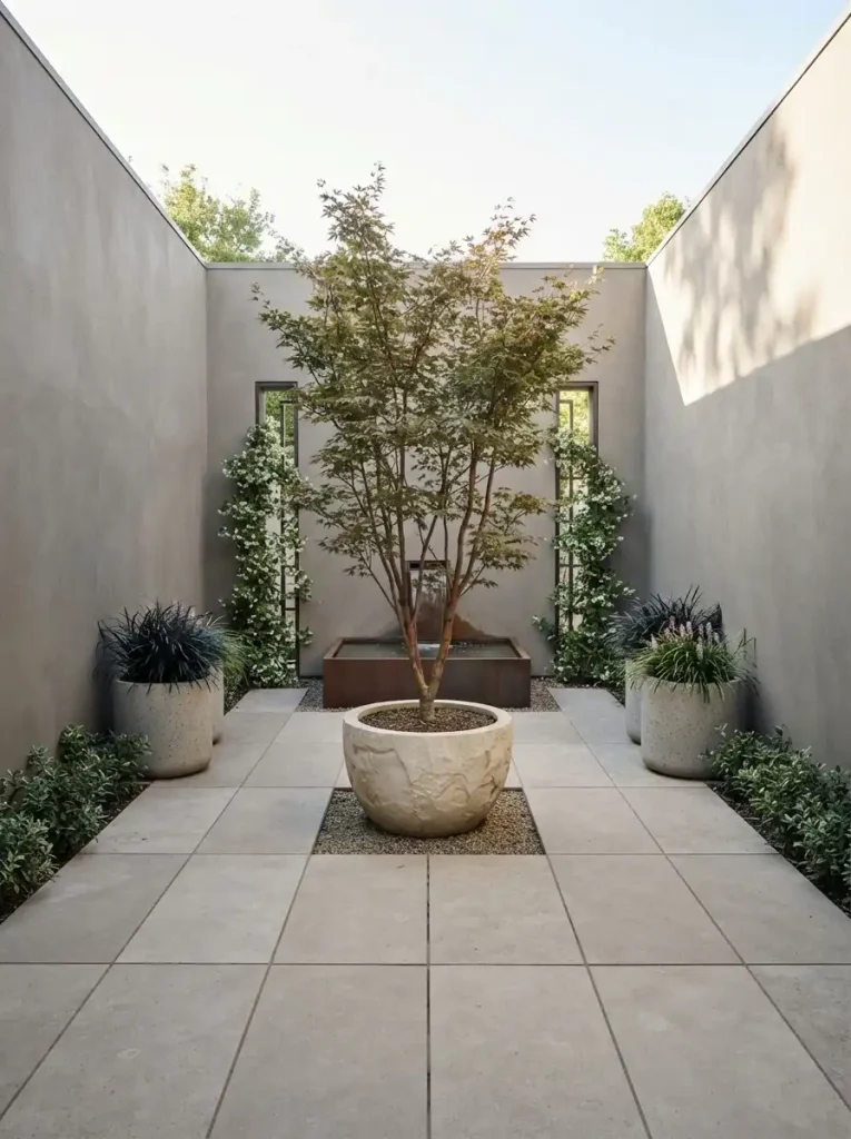 12. Design a Minimalist Courtyard Garden