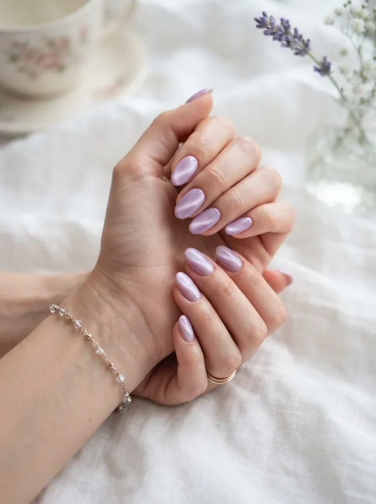 12. Lavender Velvet Nails
