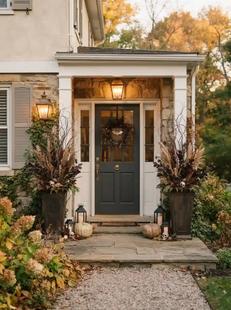 12. Narrow Halloween Planters